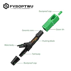 FYBOPTWU - 20 pcs SC-APC Fiber Optic Quick Assembly