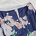 FANCYINN Women Lace Patchwork Floral Chiffon Dress Backless Summer Beach Irregular Maxi Dress with Belt Blue XL