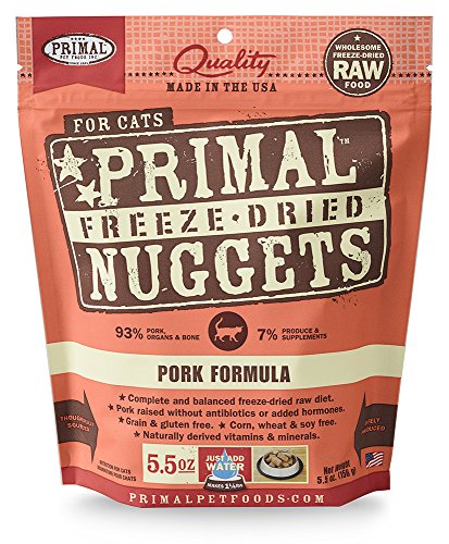 Primal Fpkfd5.5 Pet Foods Freeze-Dried Feline Pork Formula, 5.5 Oz.