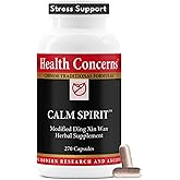 Health Concerns Calm Spirit - Stress Relief Supplement with Chinese Herbal Blend - Supports A Relaxed Mood, & Emotional Wellness - Magnesium Glycinate & Hawthorn Extract - 270 Capsules