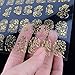 LKE 108pcs 3D Gold Flowers Nail Art Stickers Decals For Nail Tips Decorations Mother's Day Gift