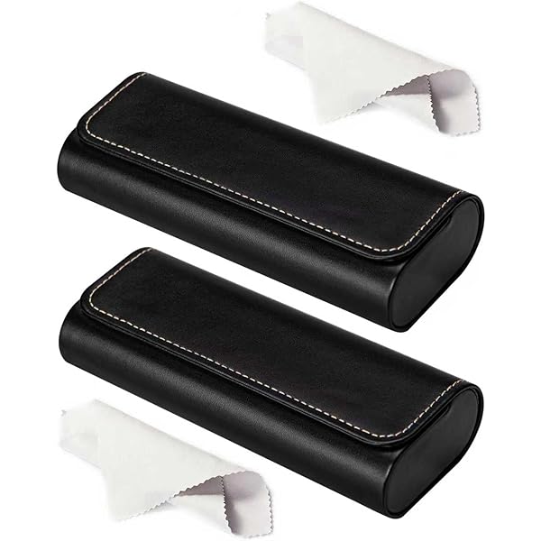 Ray-Ban Cases - Eyeglass Black Semi-Gloss Hard (M), w/Cloth, 1pk