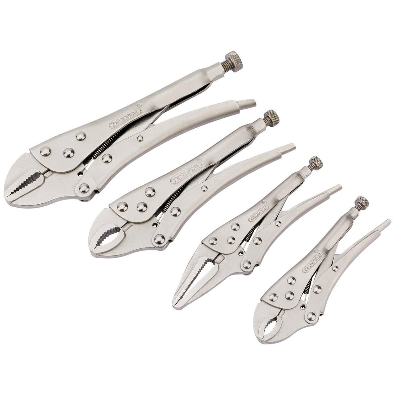 Draper 35373 Self Grip Plier Set, 4 Pieces , Blue