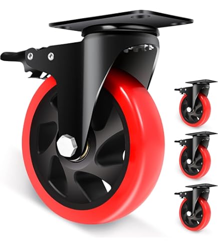 2 Roues De Remplacement Pour Chariot Diapositive - 6,7 Pouces - Noir Et Blanc - Uxcell