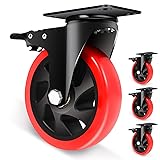 Nefish Swivel Caster Wheel for Cart, 5 Inch