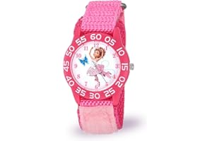 Disney Jr. Kids' Plastic Time Teacher Analog Quartz Nylon Strap Watch
