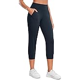 CRZ YOGA Womens Butterluxe High Waist Cropped Joggers 23" - Lounge Workout Leggings Yoga Capris Pants Pockets Buttery Soft