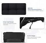 wawofun Sun Lounger Cushions 170x53 cm Black with Top Cover view 3