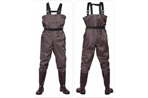 THABATAD Fishing Waders for Men with Boots, Waterproof Hunting Chest Wader, Lightweight Bootfoot Waders