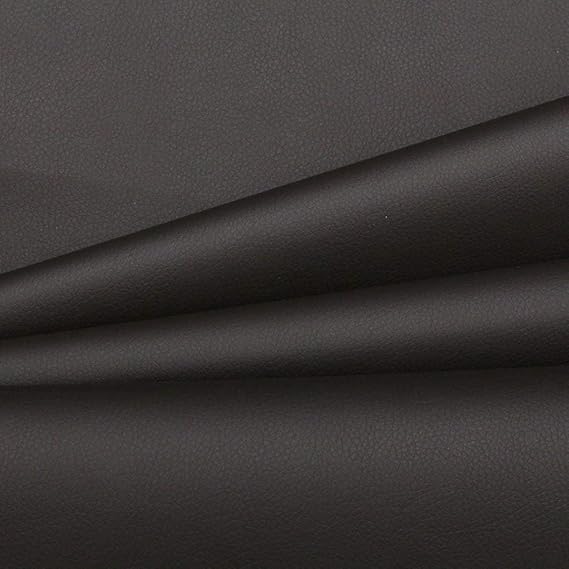 Faux Leather Leatherette Vinyl Leather Cloth Upholstery Fabric Material.Width140 (Smooth Black