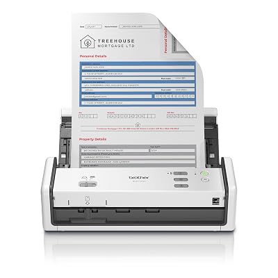 Brother ADS-1300 Compact Desktop Scanner | Scan Speeds of Up to 30ppm | Single Pass Double-Sided Scanning