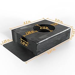Single Hole Gate Lockbox Weldable Steel Unpainted