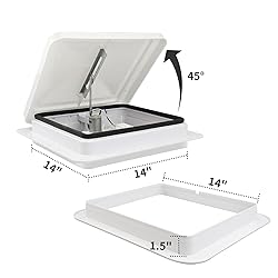 RVMATE 14" Remote RV Roof Vent Fan for