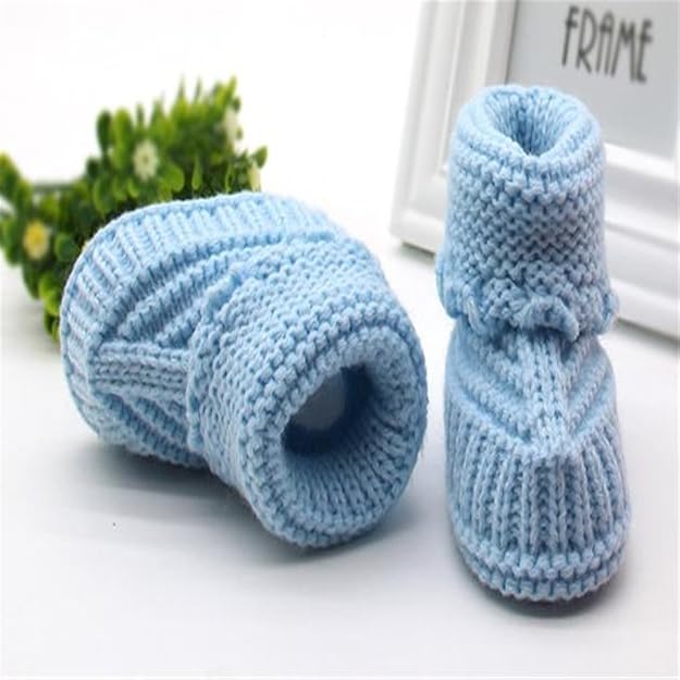 Bebé ReciéN Nacido Chico Chica Zapatos de Ganchillo，logobeing Tejido de