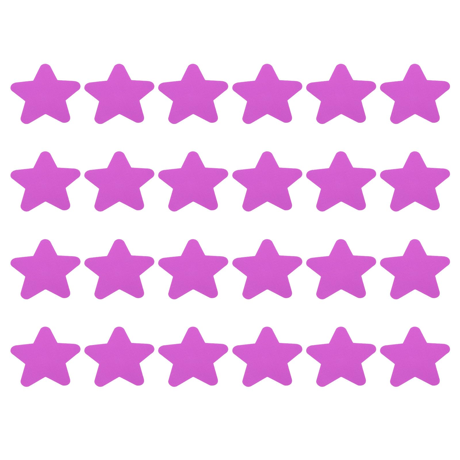PATIKIL 3.9 x 3.9 Star Carpet Spot, 24Pcs Floor Spot Marker Waterproof Nylon Line Up Sign Decoration for Classroom, Pink