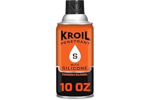 Kroil Penetrating Oil with Silicone (Aerosol Spray-10oz Can-Single) | Penetrant for Rusted Bolts, Metal | Lubricant for Hinges, Chains, Moving Parts (SK102)