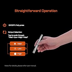 ACEBEAM PT20 2 AAA EDC Flashlight Rechargeable, 500