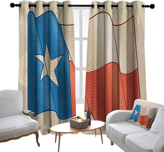 Amazon Com Lewis Coleridge Curtains For Living Room Texas Star