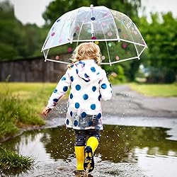 RONIARE Kids Clear Bubble Umbrellas for Rain Dome
