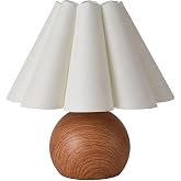 KUNJOULAM Cute Small Table Lamp, Modern Bedside Nightstand Lamp with Beige Lampshade, Metal Base for Bedroom Home Office Deco