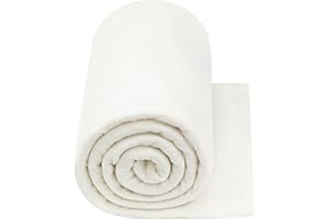 PLANTIONAL Natural Cotton Batting for Quilts: 79-Inch x 91-Inch Light Weight Purely Natural All Season Quilt Batting for Quilts, Craft and Wearable Arts