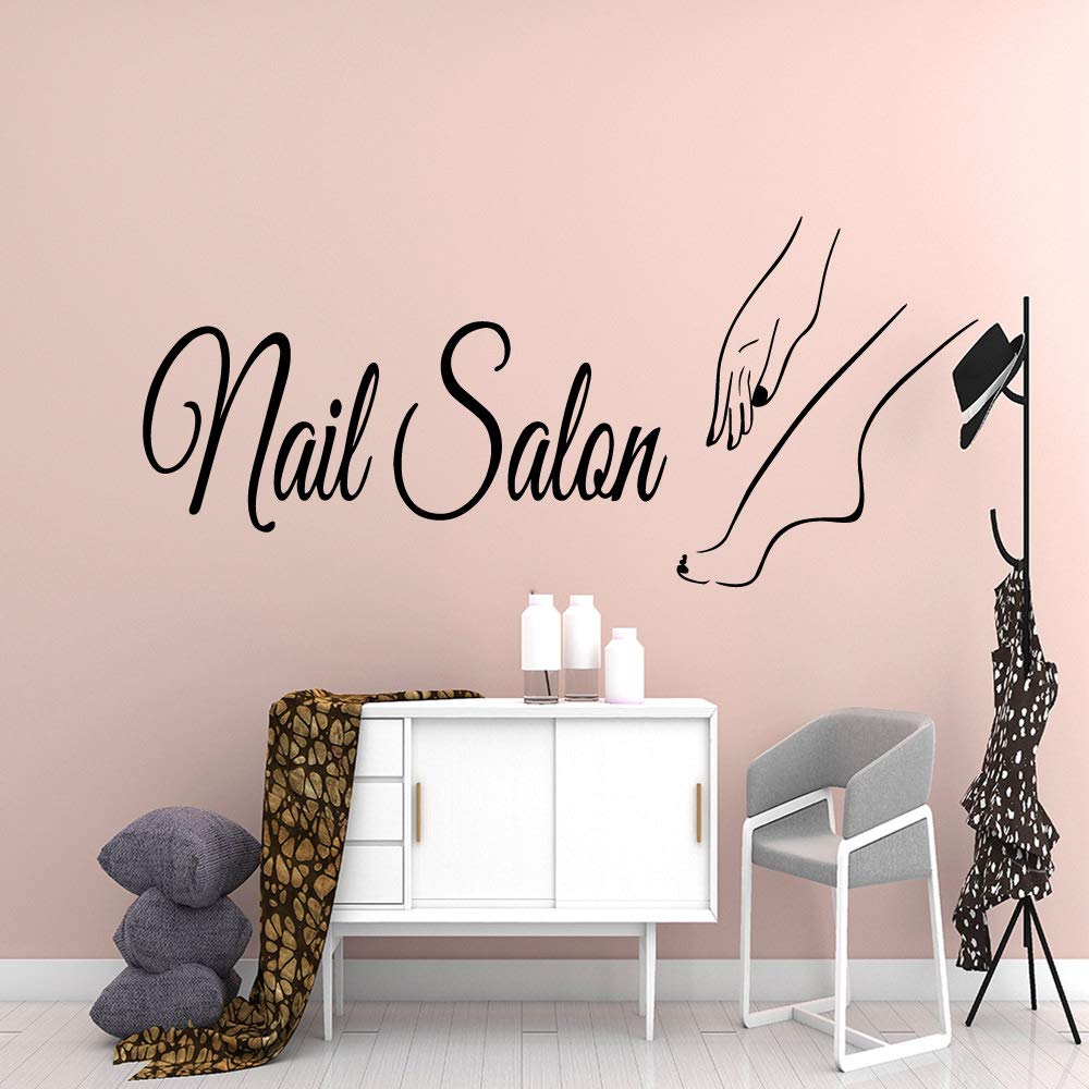 WSYYW Cute Nail Salon Pegatinas decorativas Impermeable Decoración ...
