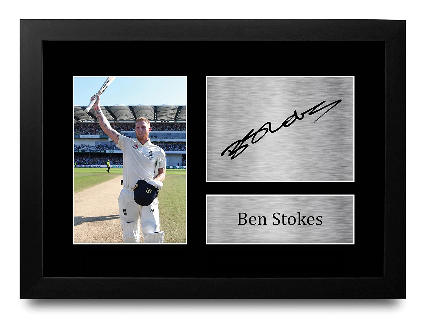 HWC Trading FR Ben Stokes England Gifts Printed Signed Autograph Picture for Cricket Memorabilia Fans - A4 Framed