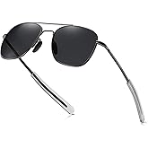 RCXKOOM Men's Aviator Sunglasses American Army Military Pilot Polarized Sunglasses Bayonet Temples