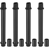 PATIKIL Straight Pipe Lamp Stems Rod Kit, 4Set M10 Carbon Steel 100mm(3.94") Long Double End Thread Rod with Coupling Nuts Sl