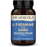 Dr. Mercola L-Theanine Plus GABA, 60 Capsules, Non-GMO, Gluten Free, Soy Free