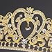 Whitelotous Silver Plated Diamond Jewelry Bride Crown Tiara Bride's Headdress (Gold)