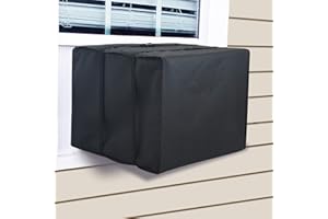 Foozet Window Air Conditioner Cover for Outside Unit, 27"W x 23"D x 18"H inches, Large, 420D