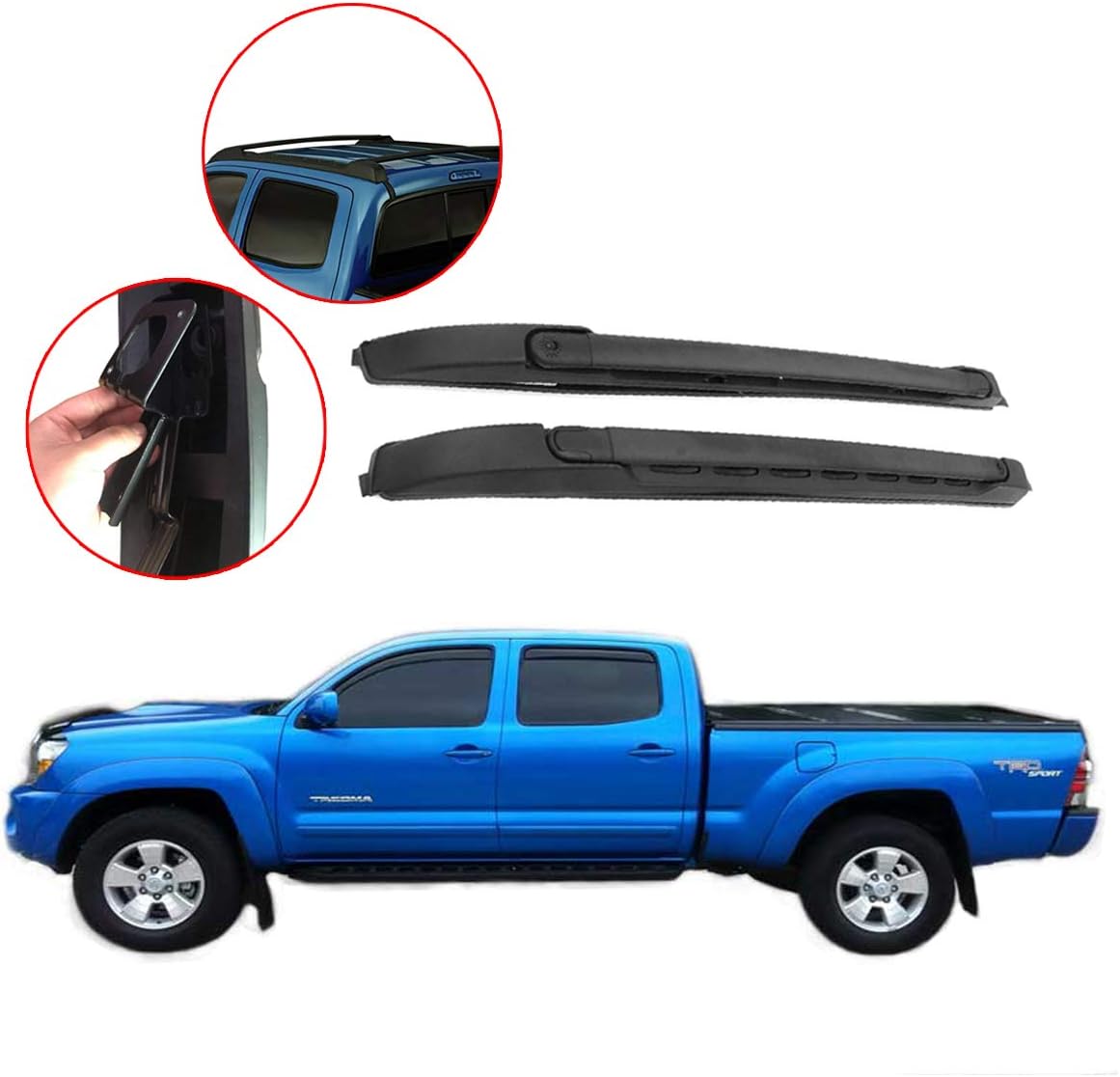 ROKIOTOEX Roof Rack Fit For 20052020 Toyota Double Cab Aluminum