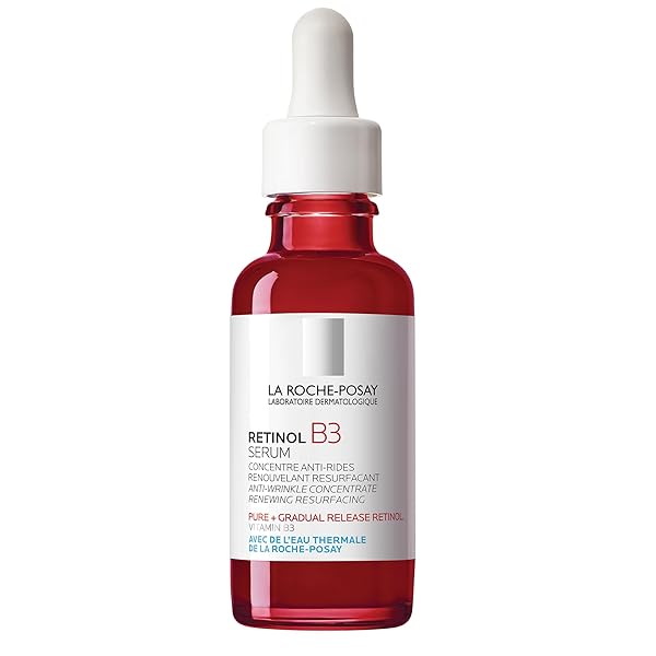 LA ROCHE-POSAY PURE RETINOL FACE SERUM WITH VITAMIN B3, ANTI AGING FACE SERUM FOR LINES, WRINKLES & PREMATURE SUN DAMAGE TO RESURFACE & HYDRATE, SUITABLE FOR SENSITIVE SKIN, 1.0 FL. OZ