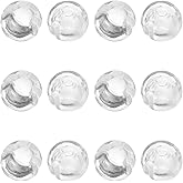 HOLIDYOYO Transparent Bead Chain Stops for Roller Shades Vertical Blind Accessories Clear Beaded Chain Fixers 0.31 Inch Window Treatment Parts