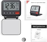 NOKLEAD Digital Travel Alarm Clock Mini Backlight Calendar Temperature 12/24H view 8