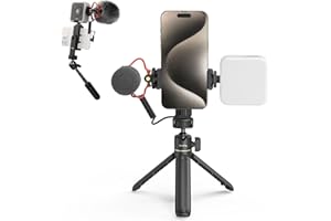 SMALLRIG VK-50 Vlogging Kit for iPhone, Content Creator Kit for YouTube and TikTok Starter, Video Recording Equipment, with Phone Tripod, Phone Mount, Light and Shotgun Mic - 4369