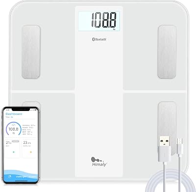 himaly Smart Body Fat Scale Digital Body Weight Bluetooth BMI 180 kg