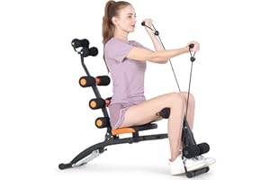 Dskeuzeew Ab Workout Bench for Home Gym, Multi-Functional Adjustable Ab Crunch Machine for Total Body Workout, Ab Exercise Equipment for Abs, Ab Trainer for Core, Leg, Thighs, Buttocks, Sit-up