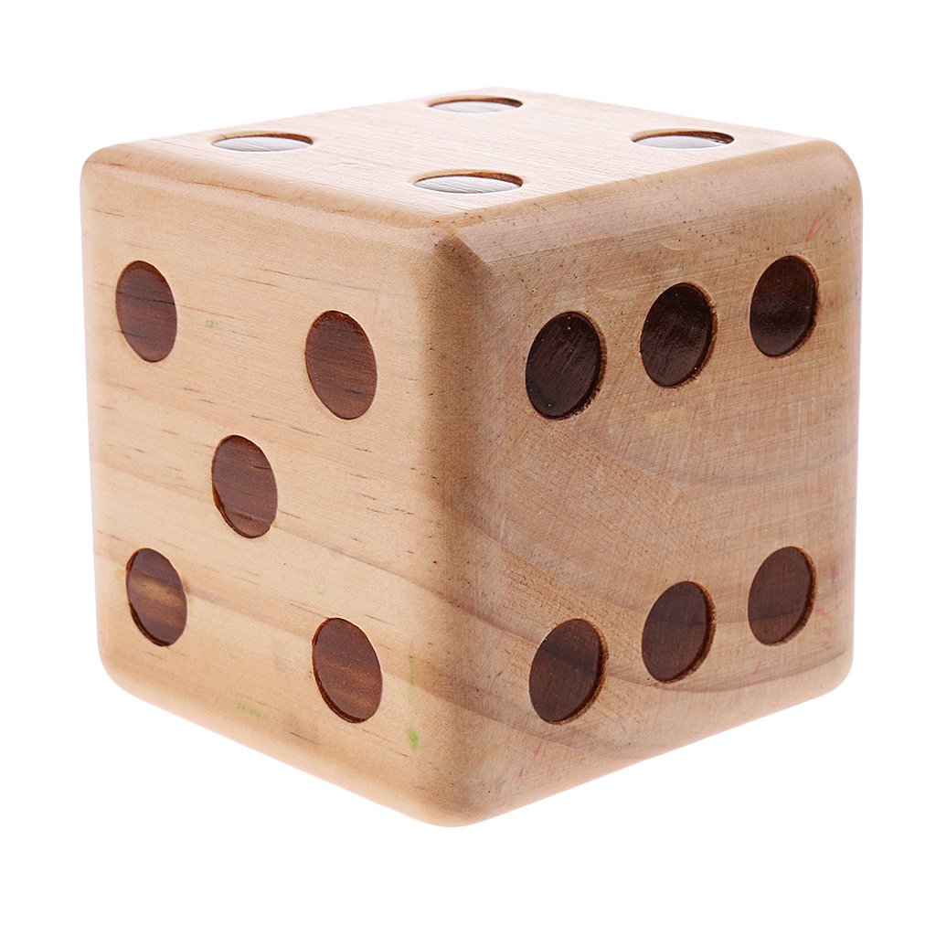 Extra Large Wooden Dice with Rounded Corner D6 Six Sided Dice 5cm