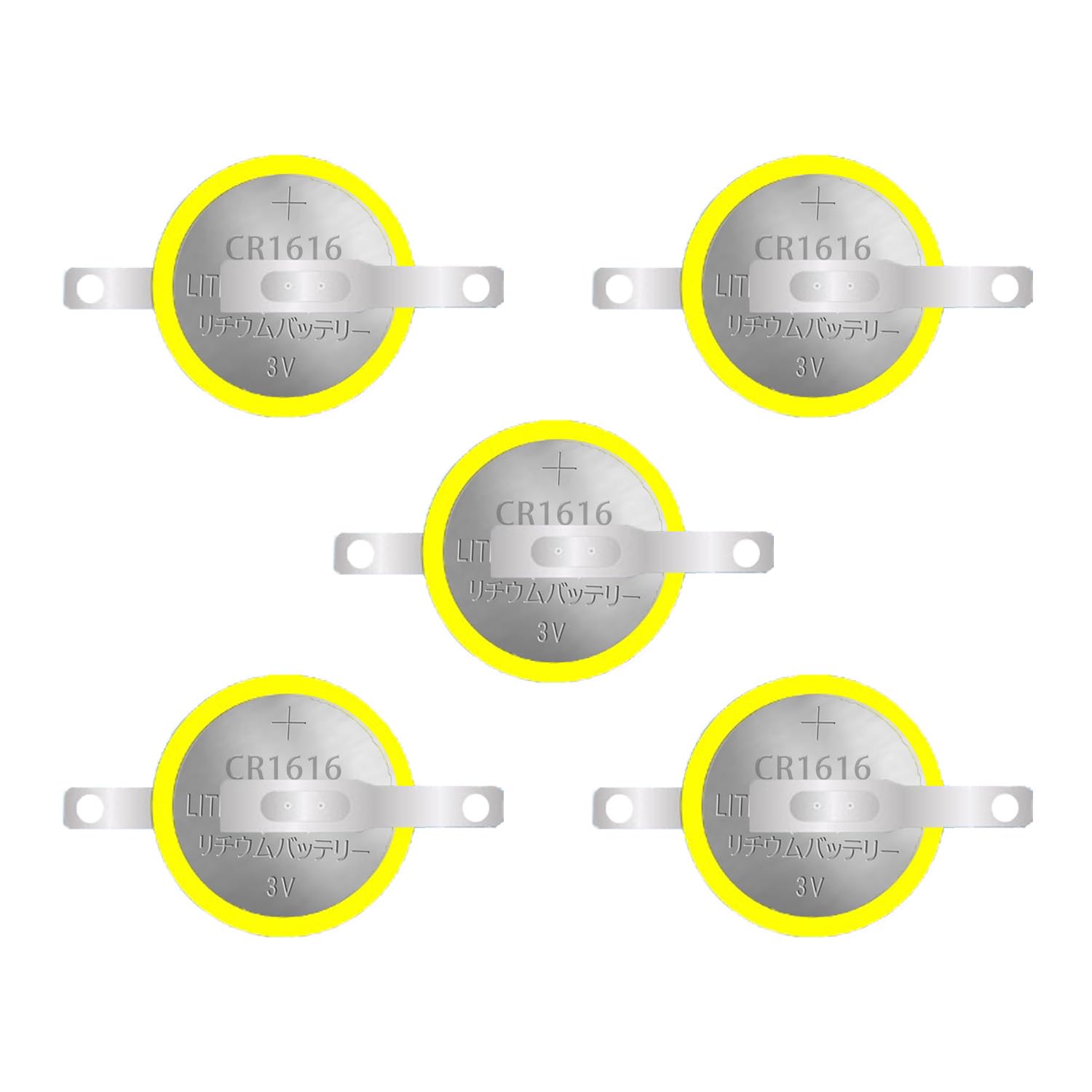 DIDODI 5 Pack Tabbed CR1616 Battery with Solder Tabs 1616 3V Lithium Batteries for Gameboy Cartridge Replacement Battery