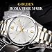 Watches, Mens Watches Gold stainless Steel Watch Luxury Fashion Waterproof Wrist Analog Quartz Watch