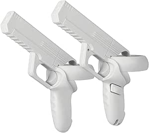 Amazon Com Esimen Vr Game Gun For Oculus Quest 2 Controllers Pistol Case Enhanced Fps Gaming Experience Compatible With Pistol Whip Vr Game Enhanced Fps Gaming Experience White Video Games