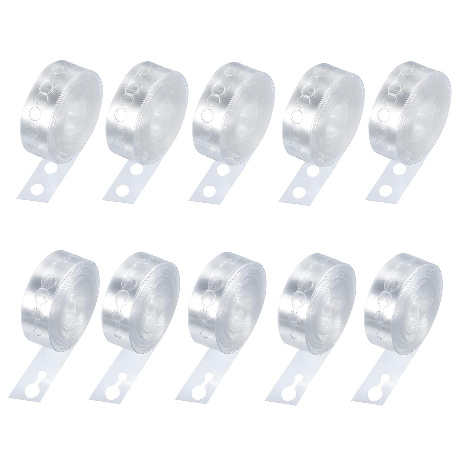 10 Rolls Balloon Arch Strips, Balloon Arch Kit, Balloon Arch Tape, 5M Balloon Garland Decorating Strip for Birthday, Party, Wedding, Baby Shower, Graduation Decoration (Single Hole*5+Double Hole*5)