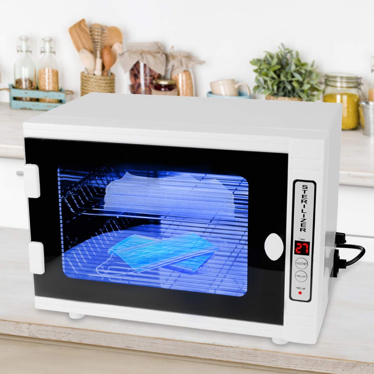 Gimify U.V Disin.fection Cabinet 12L with Timer LED Panel (Normal Temperature) for Barber Salon Nails Personal Care Tools, 5-60 min: Beauty