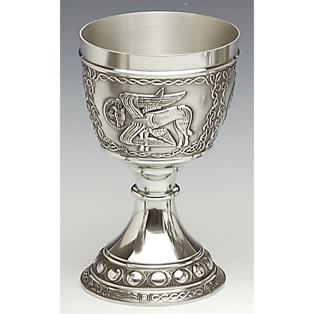 Mullingar Pewter Evangelist Goblet With St Luke Ox Scenes