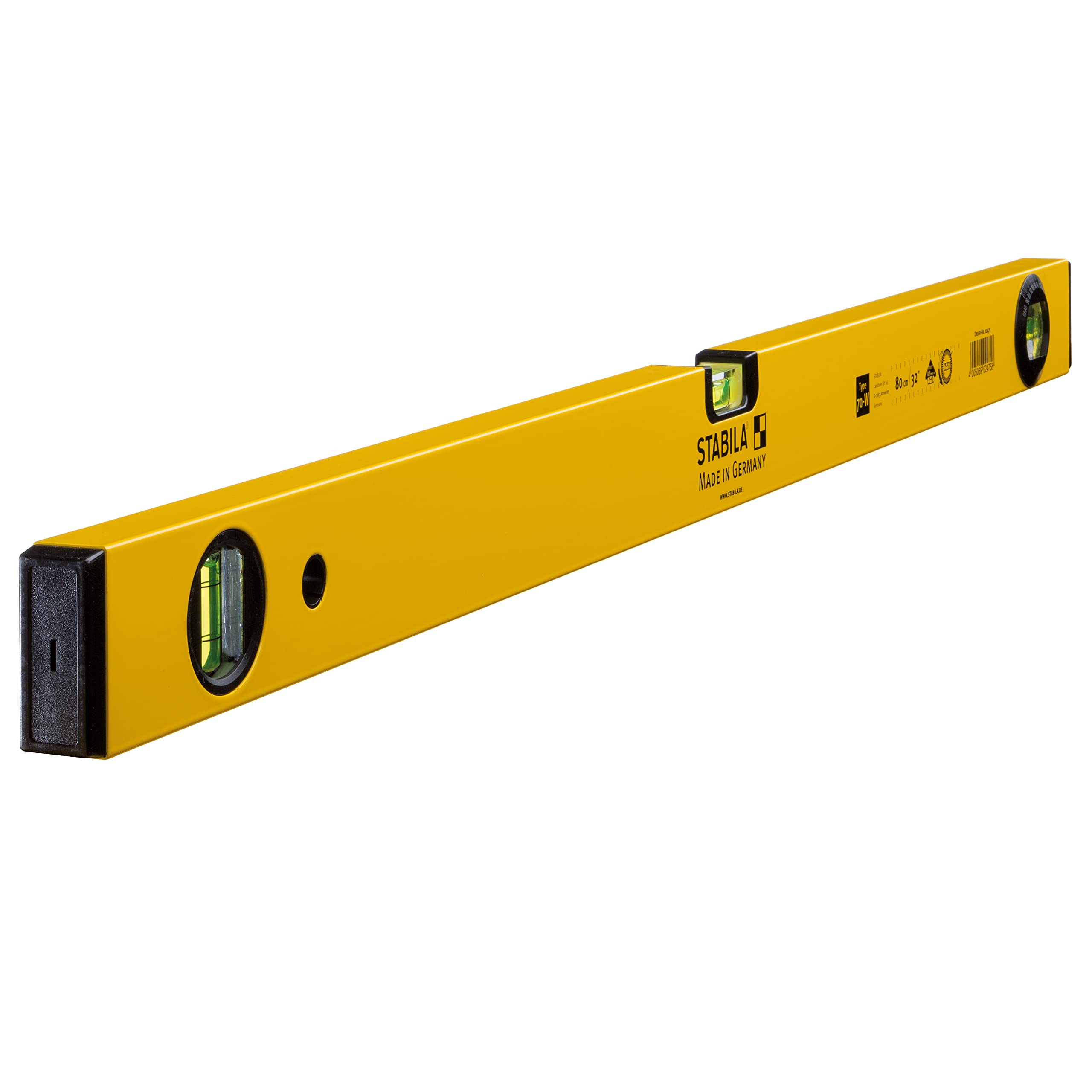 Stabila 02475/8 80 cm "Type 70 W" Spirit Level - Yellow/Black