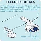Croydex Levico Flexi-Fix D Shape Toilet Seat Soft Close Teak view 6