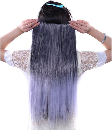 Amazon Co Jp 009 60cm合成毛エクステンションヘアカラーグラデーションウィッグピースのロングストレートヘアピース5クリップ Color Black Gradient Purple ビューティー Amazon Co Jp 009 60cm合成毛エクステンションヘアカラーグラデーションウィッグピースのロングストレートヘアピース5クリップ Color Black Gradient Purple ビューティー