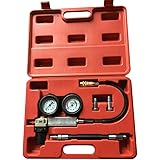 Professional Engine Cylinder Leak Tester Kit 0-100 PSI Car Pressure Tester Gauge Set with Case